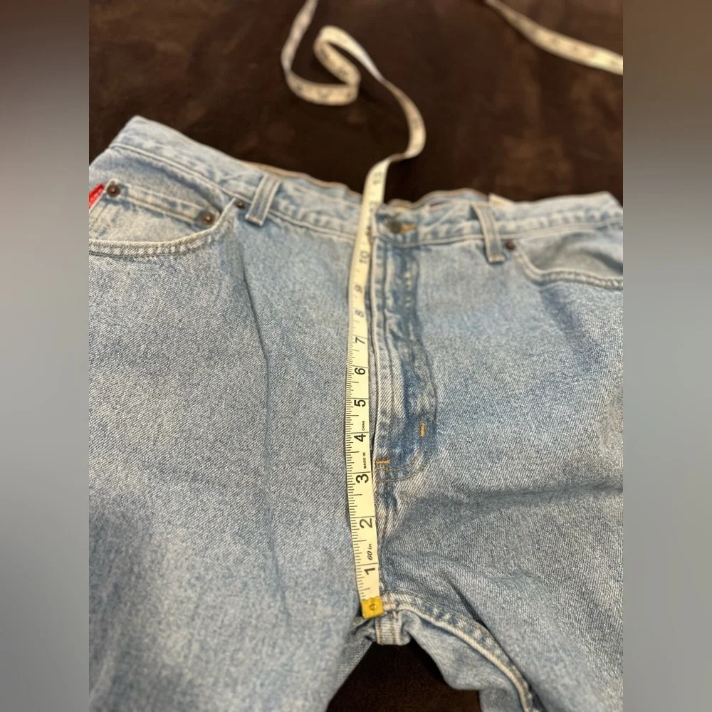 Vintage 90s Bugle Boy Jeans Size 38x30 705 Light Wash Denim Straight Leg.
